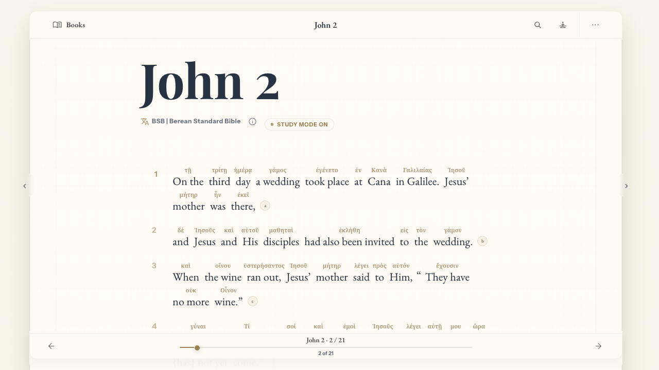 readerbible study mode with original-language words