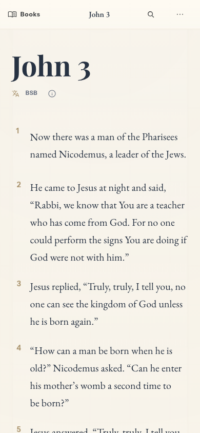readerbible mobile reading view